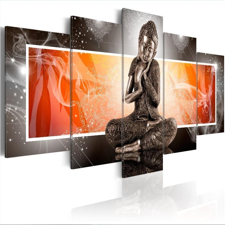 5 Panels Hot Canvas Print Buddha Ornaments Landscape Poster Modern Home Wall Decor Painting Canvas Printing Art HD Print Painting