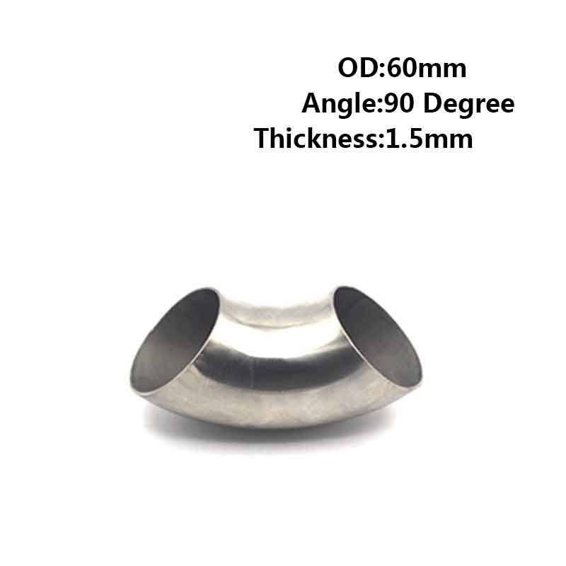 Universal Car EXHAUST 90Â°ELBOW Modified Exhaust Pipe 201 Stainless Steel