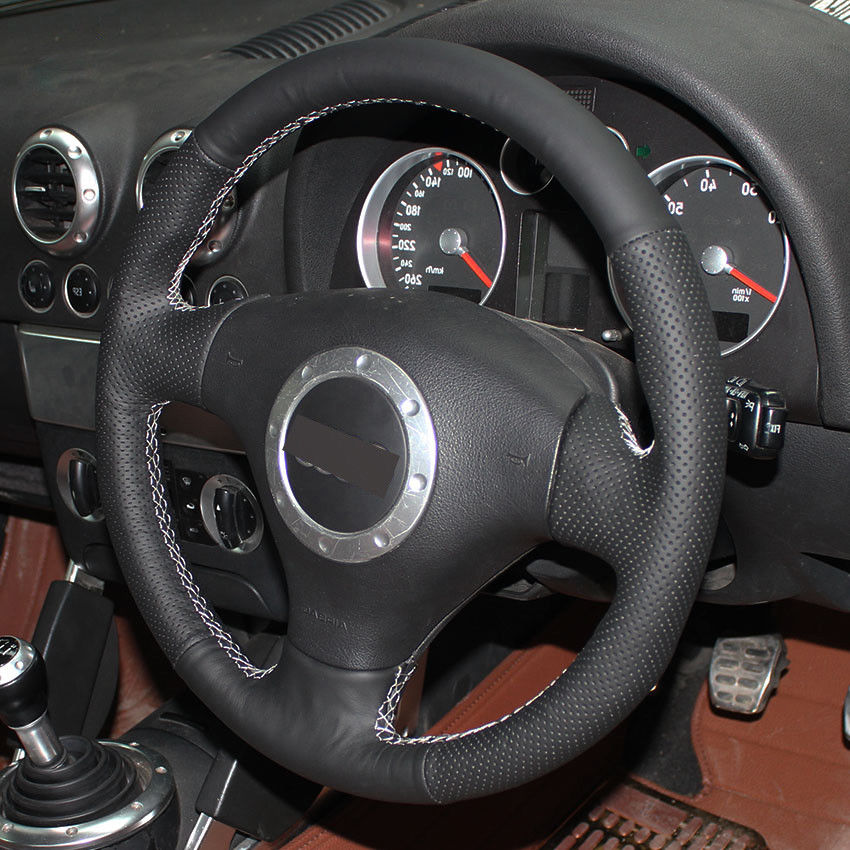 For AAudi TT 1999-2005 Steering Wheel Cover DIY Hand-stitched Car Interior Case