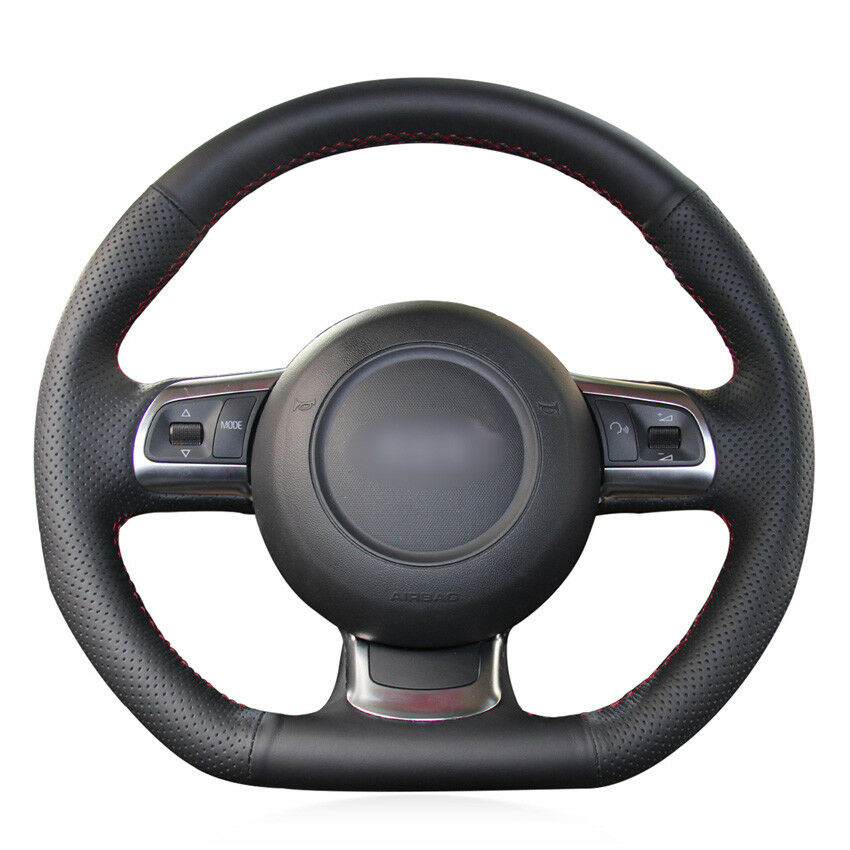 Black Artificial Leather Car Steering Wheel Cover for Audi TT 2008-2013