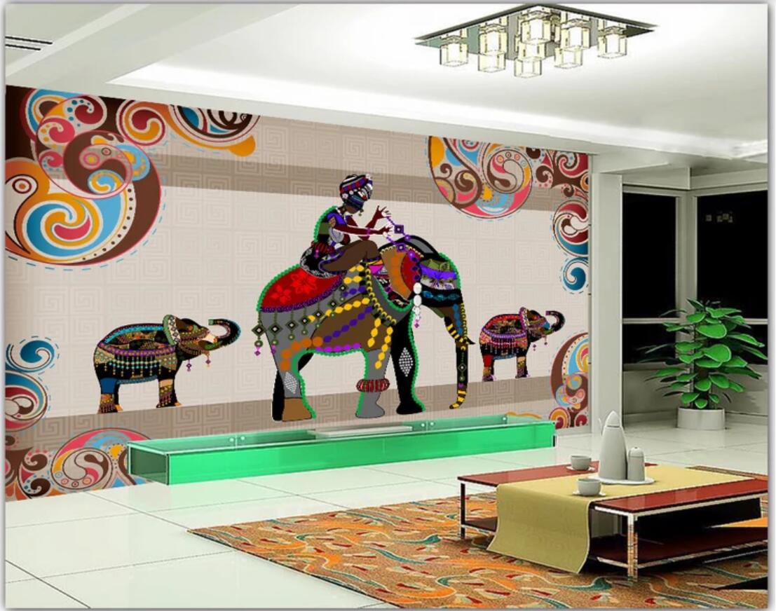 3d wallpaper custom photo mural Yunnan minority totem pattern TV background wall decoration wall art canvas pictures wall tapestry 3d