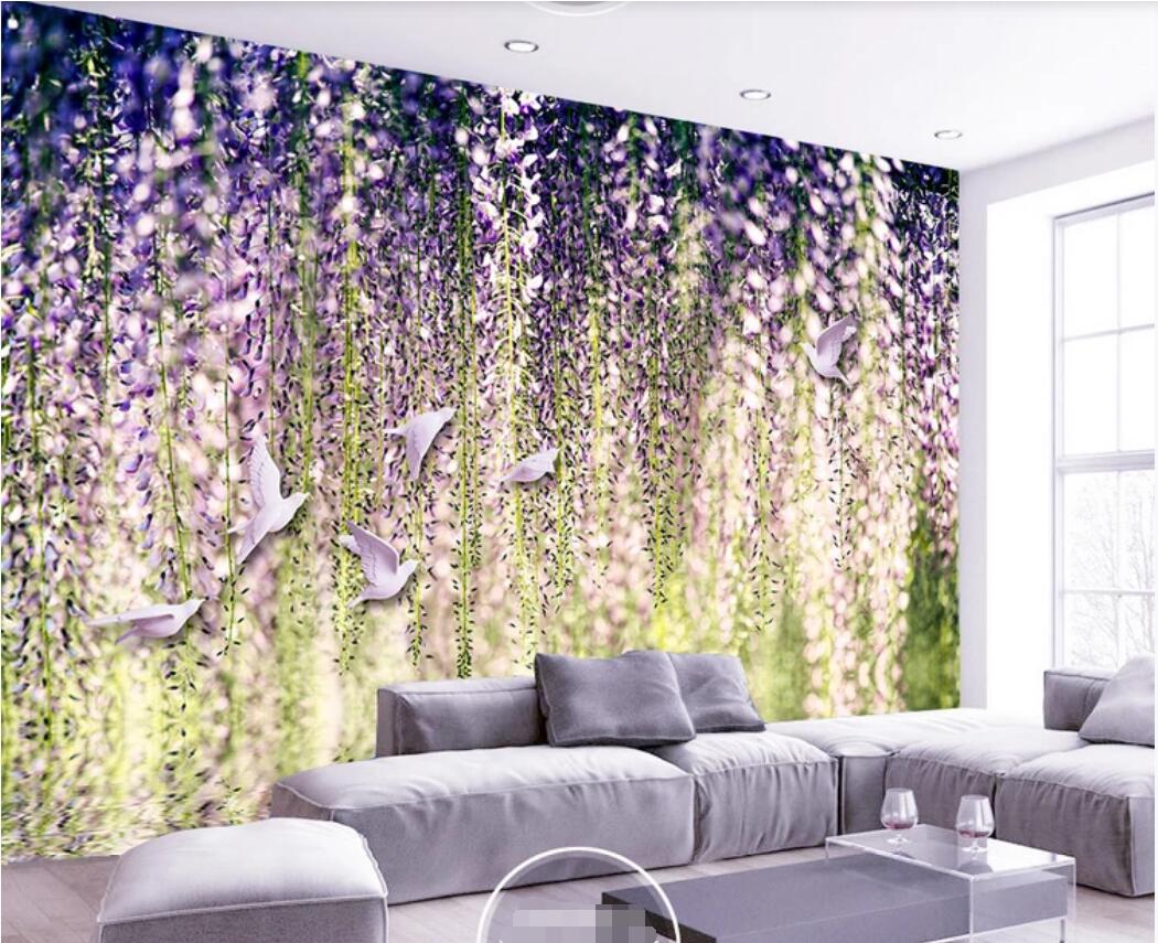 3d room wallpaper custom photo mural Romantic Aesthetic Garden Flower Man TV Background Wall Paper wallpaper for walls 3 d