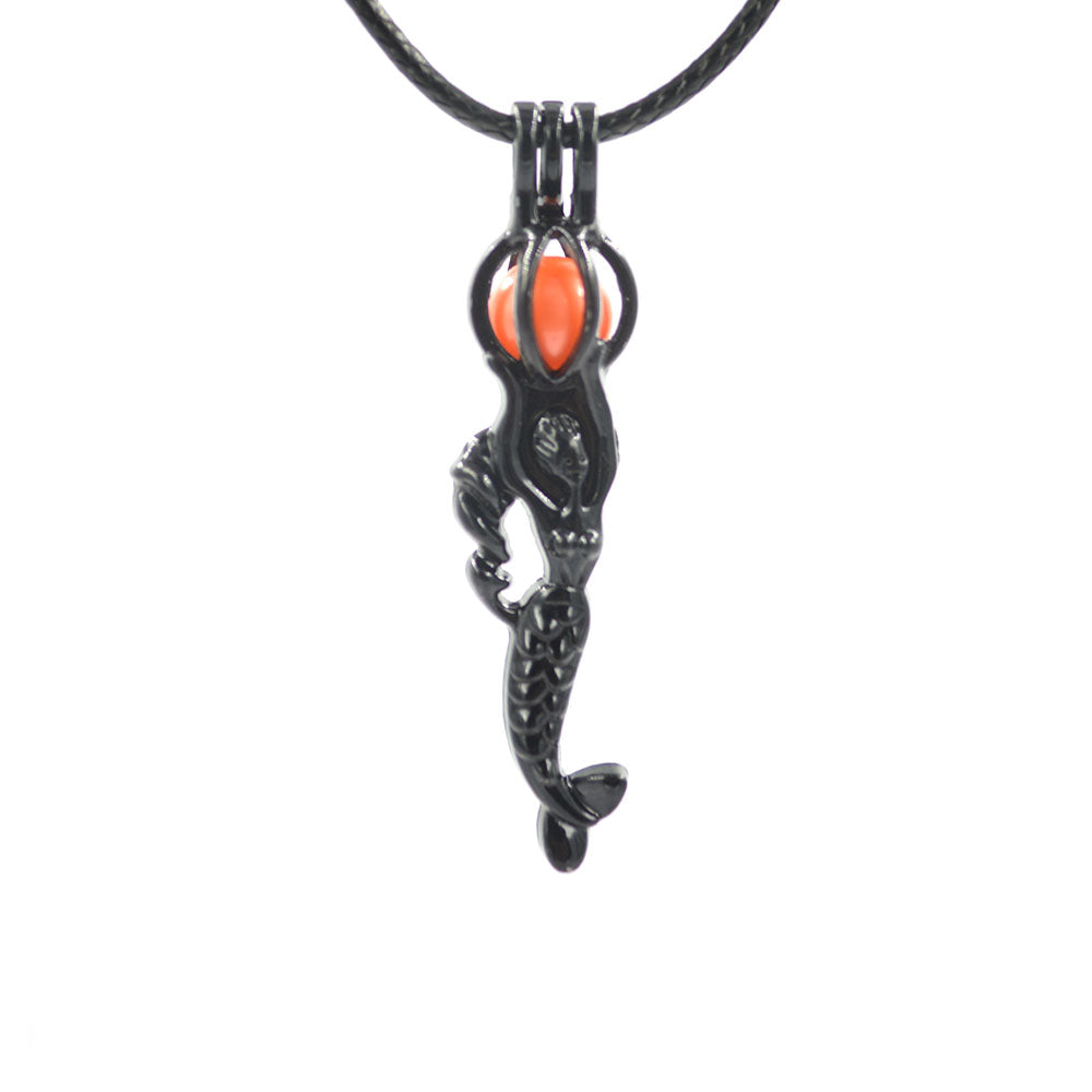 wholesale 50 pieces Sea daughter mermaid black pearl cage fashion women necklac pendant for akoya oyster jewelry diy free shipping