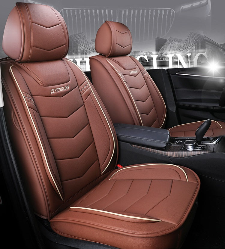 Universal Fit Car Accessories Seat Covers For Trucks Durable PU Leather Adjuatable ZFL Five Seats Covers For Ram 2500 3500 Grand Cherokee