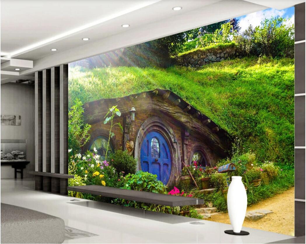 3d room wallpaper custom photo mural Roadside garden house European TV background wall paper wallpaper for walls 3 d