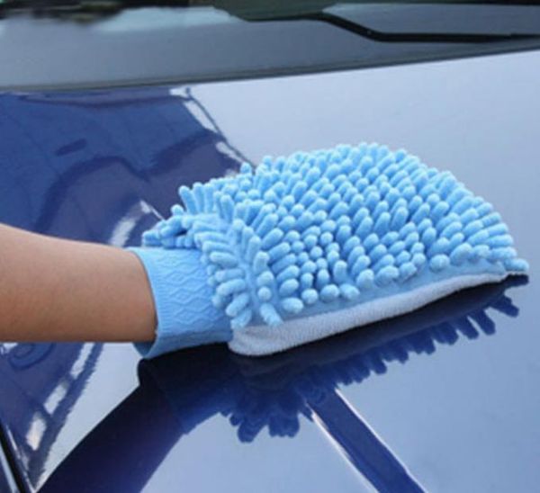 Chenille Microfiber Scratch-Free Car Wash Mitt Double Sided Household Cleaning Tools Cleaning Gloves Housekeeping Organization 10pcs Batch