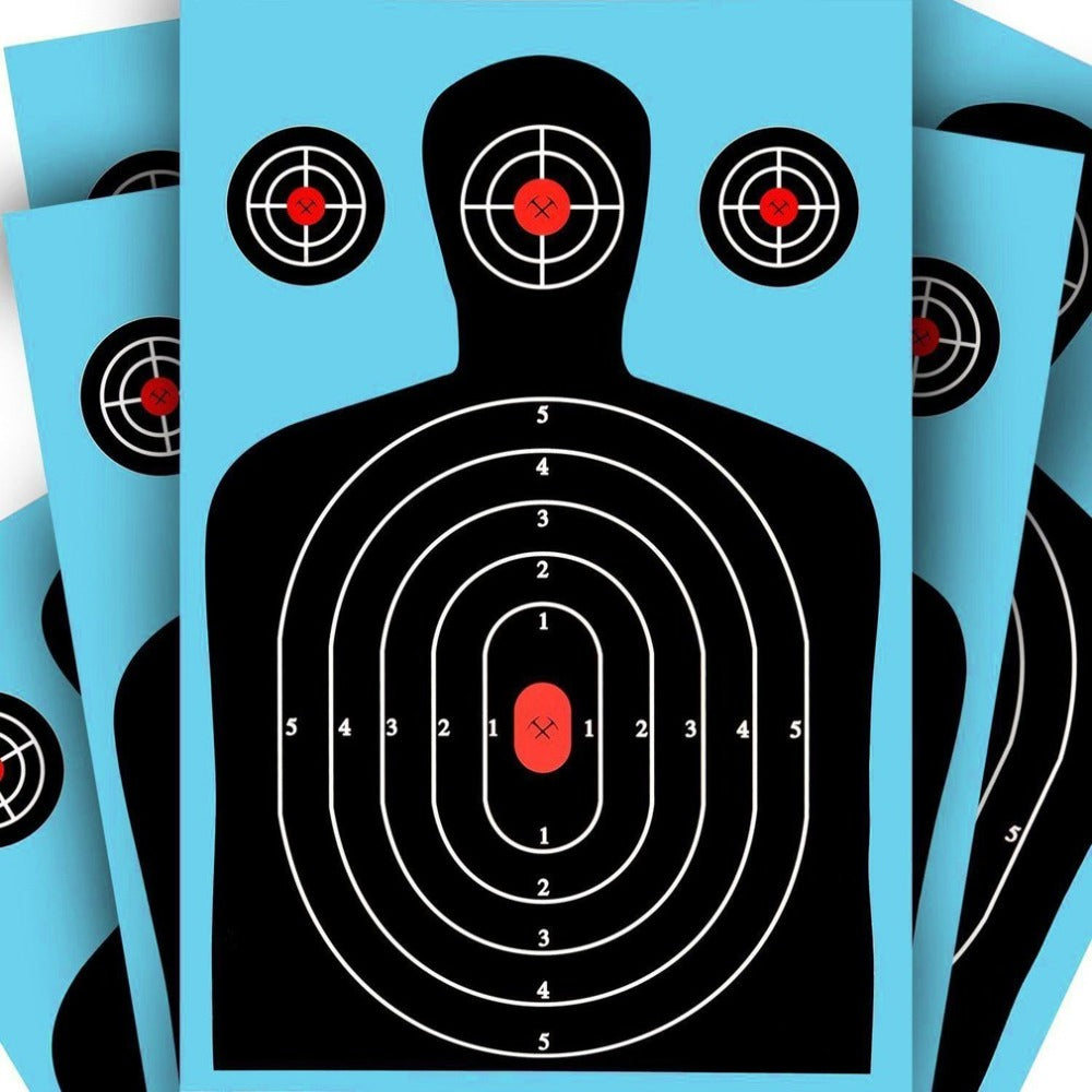 Target paper Shooting Targets 12*18 Inch Silhouette Poor Splatter Reactive Paper Targets Fluorescent Rifle Pistol Airsoft Pellet Gun