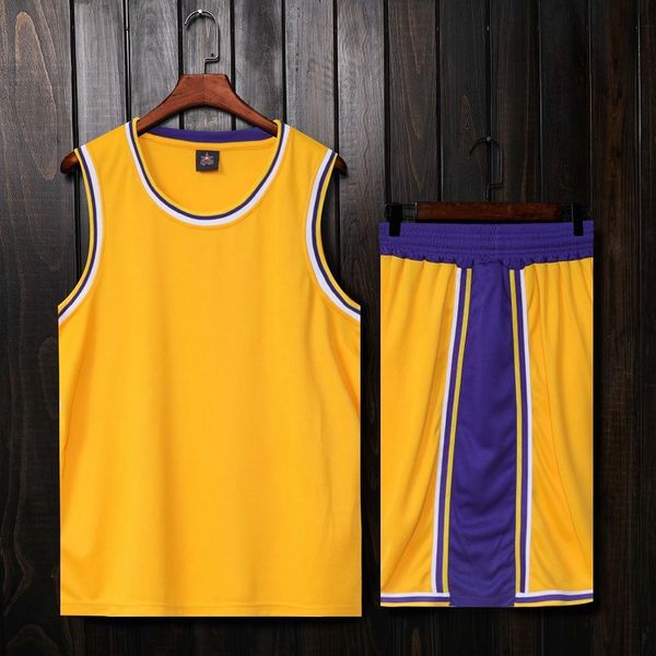men city blank basketball jerseys Sets With Shorts Personality Customized streetwear training Uniforms kits Sports clothes tracksuits
