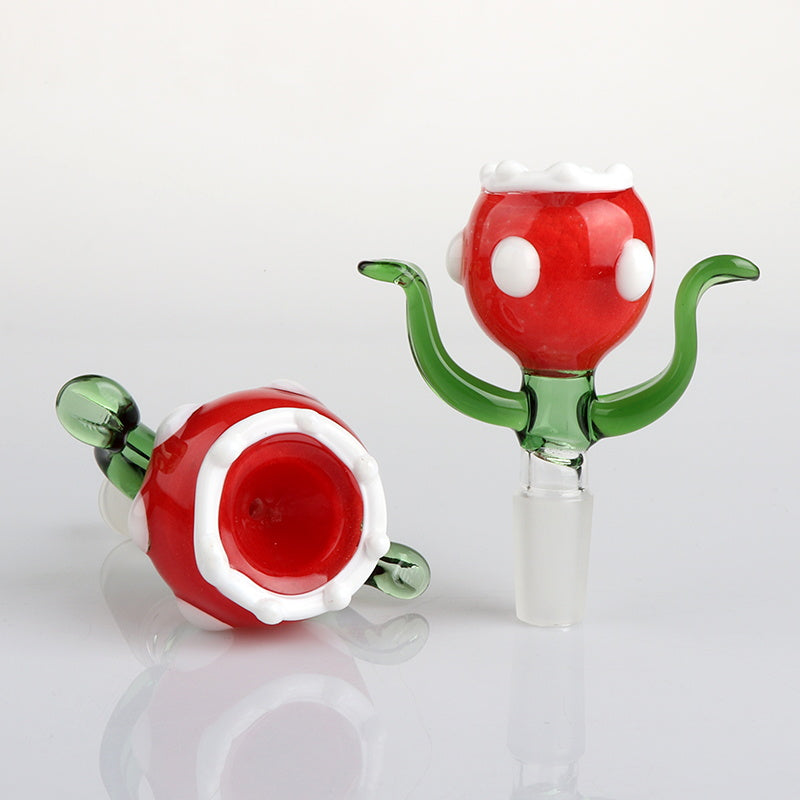 New US Color Cannibal Flower 14mm 18mm Male Glass Bowls For Tobacco Bong Bowl Piece Glass Water Bongs Dab Oil Rigs Smoking Pipes