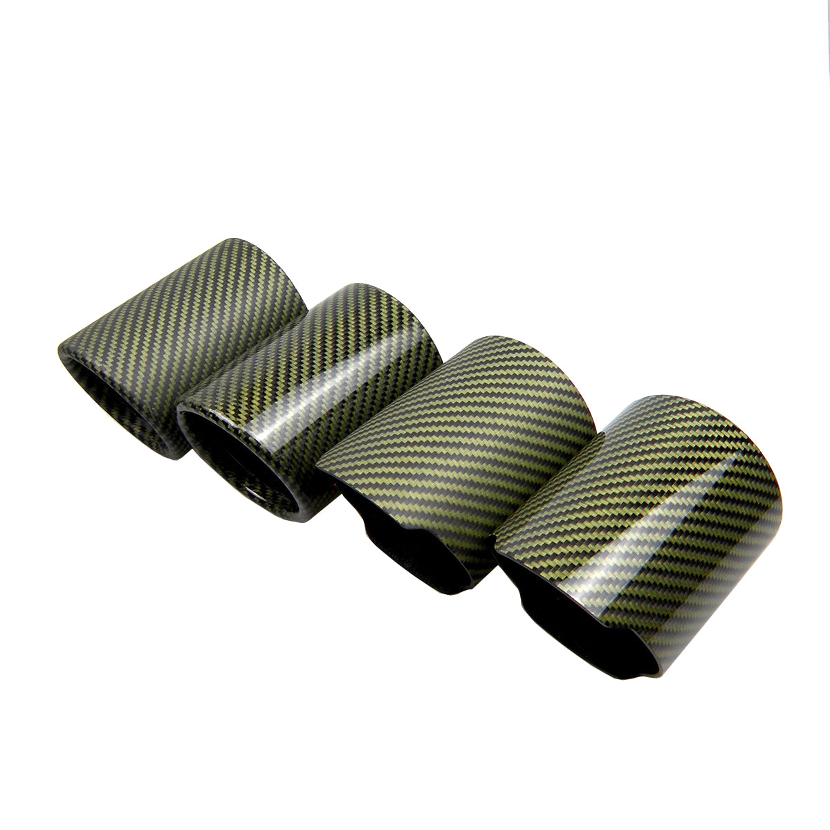 1PCS Car Universal Exhaust Pipe Green Carbon Fiber Cover Exhaust Muffler Pipe Sleeve Exhaust Tip Case Accessories