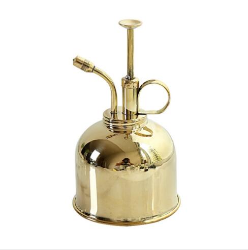 Metal kettle Watering Equipments sprayer British Retro brass outlet sprinkler Golden Ancient Sprinklers Potted plant