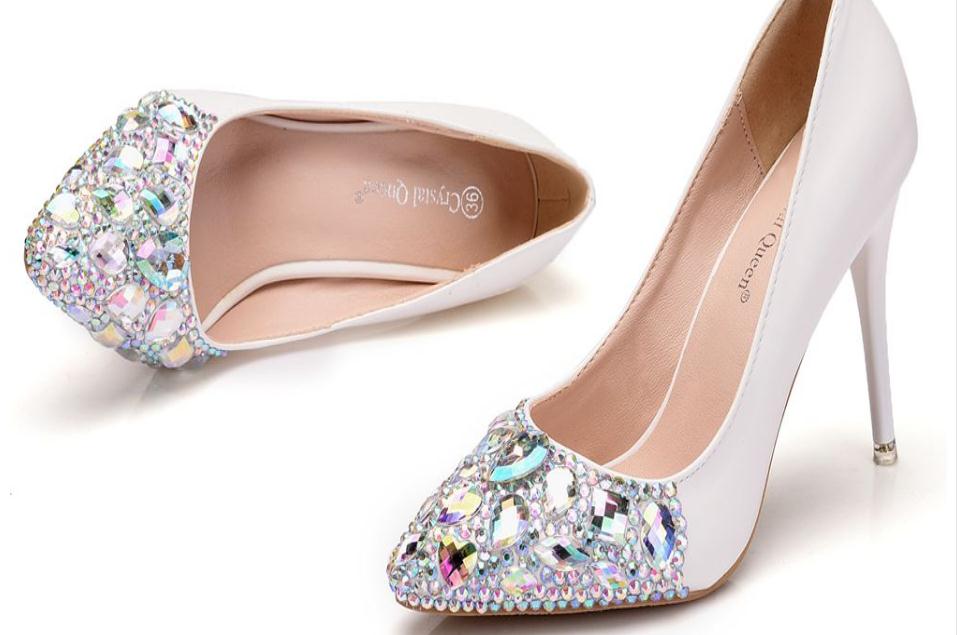 Women&#039;s shoes in Spring and Autumn High fine heel pointed end water drill @9636377