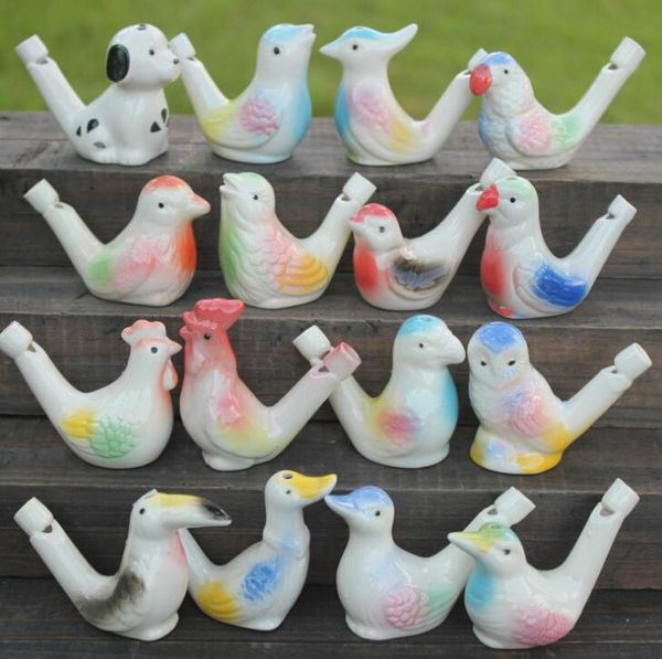 100pcs water bird whistle clay Birds ceramic china Glazed bird whistle-peacock Warbler Novelty whistles Free Ship