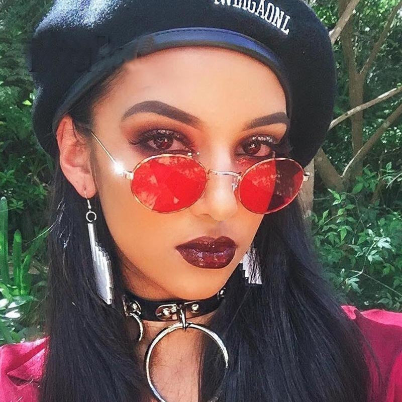 Small SOval Sunglasses Full Frame Women Men Colorful Transparent Retro Sunglass Rectangle Sun Glasses Female Candy Color Eyewears 3412