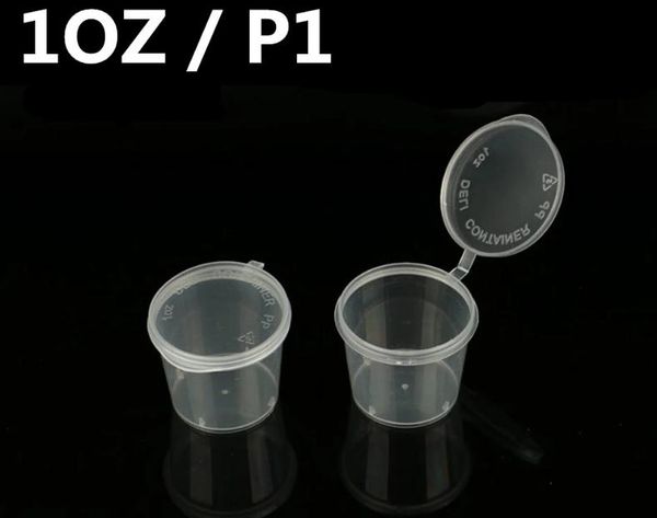 1OZ Disposable plastic portion cupCondiment Sauce Snack Souffle Dressing, Jello Shot Cup Containers Packing Boxes SN3534