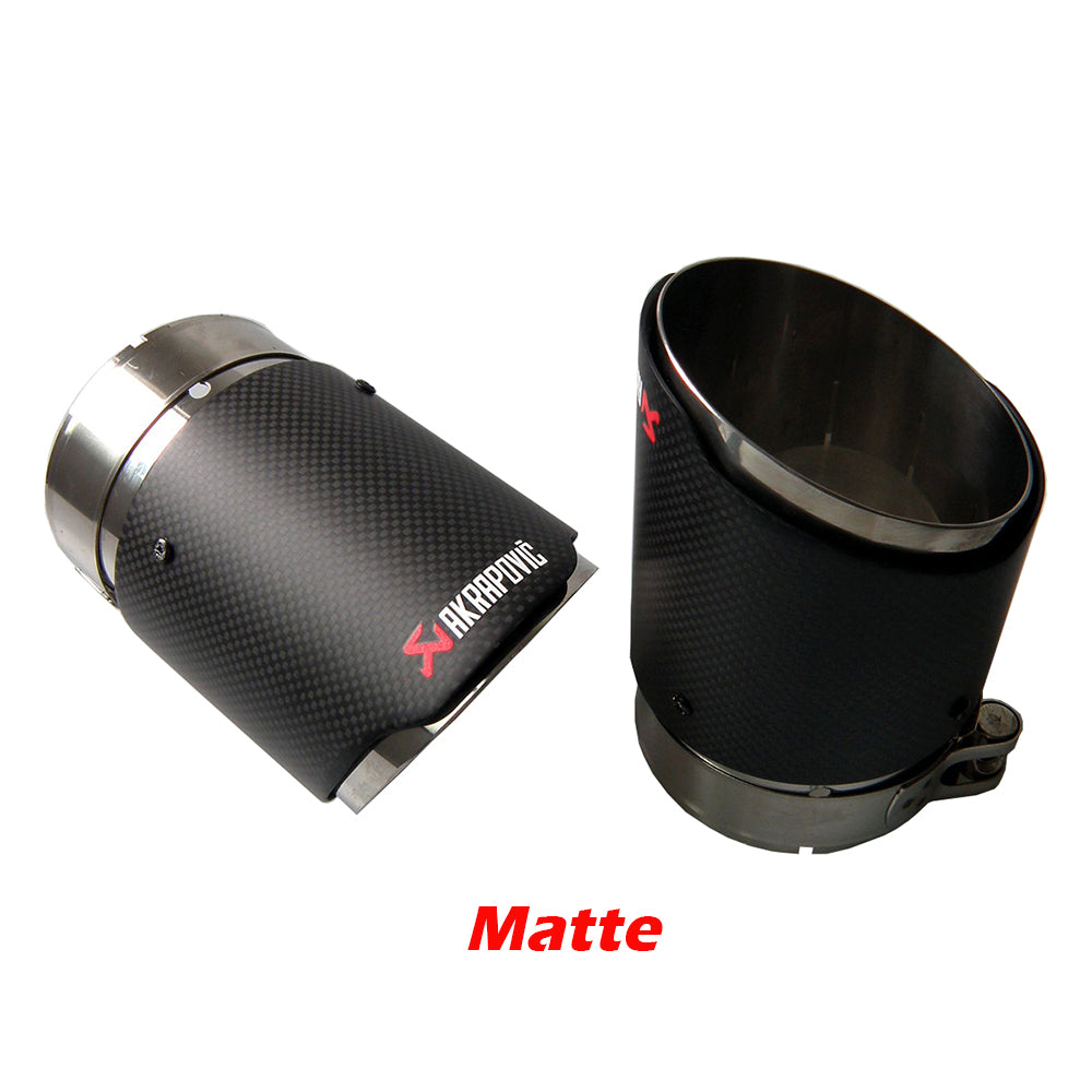 2PCS Carbon Fiber Exhaust Tip For Jeep Grand Cherokee Carbon Fiber Akrapovic Muffler Tips Car Exhaust Pipes