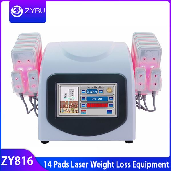 14 Pads Laser Weight Loss Equipment Diode Laser Slimming Machine Cellulite Removal Fat Burning Reduction Lipo Laser Slim Lipolaser Machine