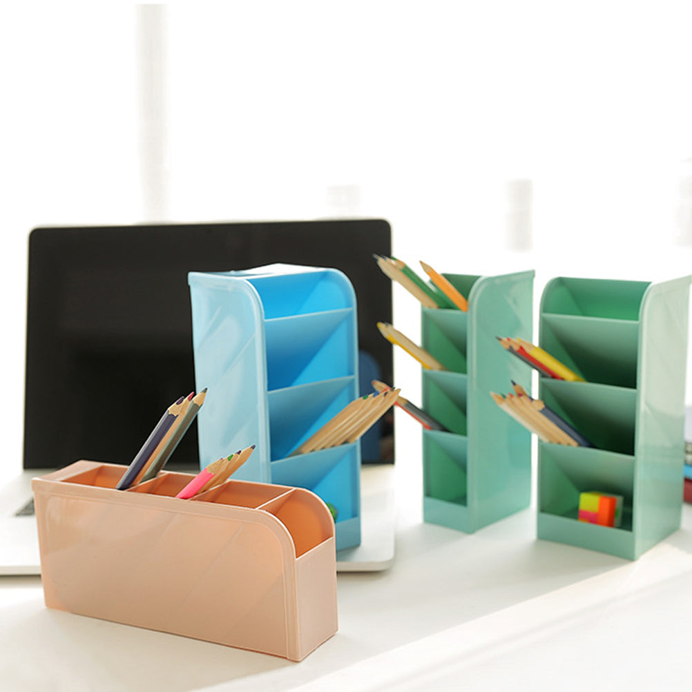 Creative 4 Grid Sub-grid Storage Box Bins Cosmetics Desk Holder Pen Pencil Organizer Make Up Tool Boxes