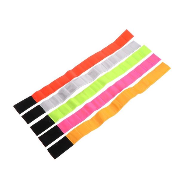 Reflective Cycling Arm Band Running Outdoors Safety Belt Wrist Leg Useful Straps
