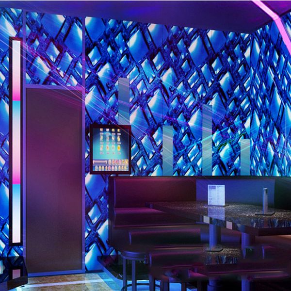 KTV porch wallpaper 3d personality fashion glitter bar fancy ballroom brilliant theme room thicken waterproof washable durable wall roll