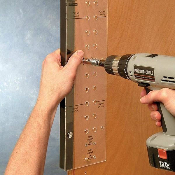 Freeshipping Drilling Jig premium Shelf Pin Drilling Jig Power Tool Acessório gabaritos de perfuração Jig Furniture Gabinete Dobradiça Multi