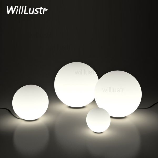 Modern LED Table Lamp round ball globe lighting frosted milk white lampshade desk light glass ball glass diffuser bedside bedroom lamp