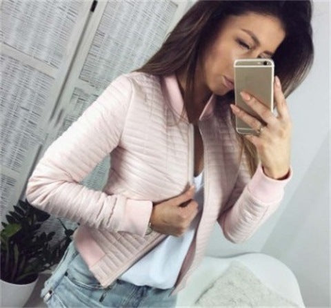 Women Coat Short Outerwear Cotton Padded Warm Jacket Outerwear Casual Pink Black Thin Female Fashion Clothes