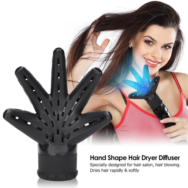 Hand Shape Hair Dryer Diffuser Hood Cover Hairdressing Blow Collecting Wind Fast Drying Blower Nozzle for Home Salon Curly Styg Tools