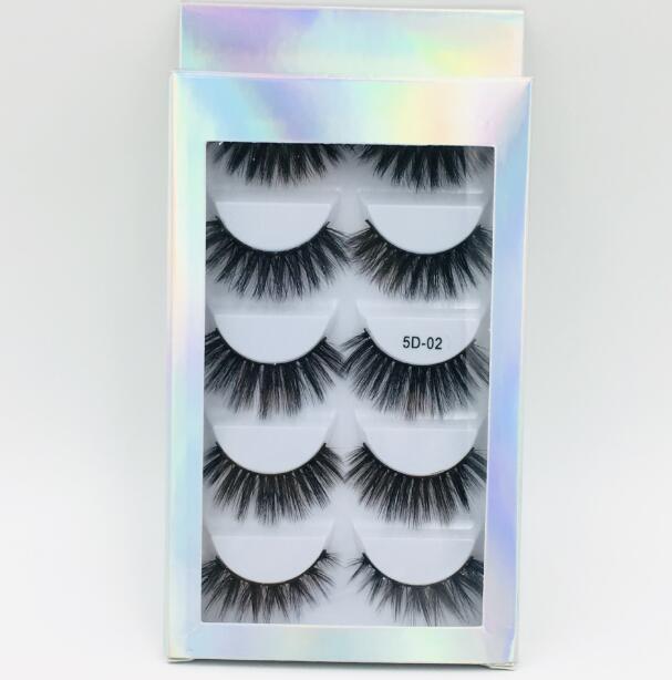 Thick mink false eyelashes set 5 pairs fake lashes reusable hand-made eye makeup accessory 6 models available DHL Free