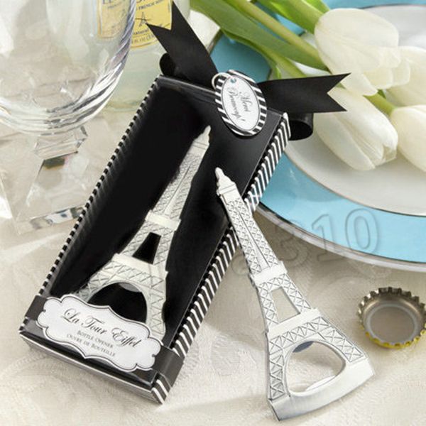 fashion Creative beer bottle opener novelty home party items The Eiffel Tower bottle openers wedding gift box packaging homewareT2I5521