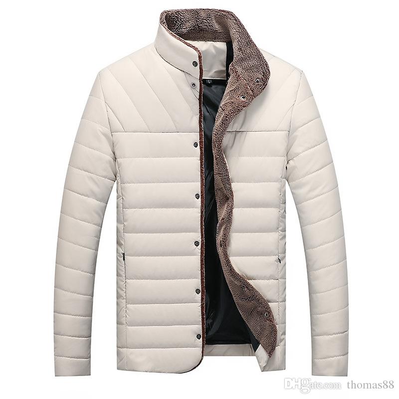 Men Padded Jacket Parkas Coat Casual Single Breasted Outerwear Stand Collar Men Warm Winter Clothing 5XL