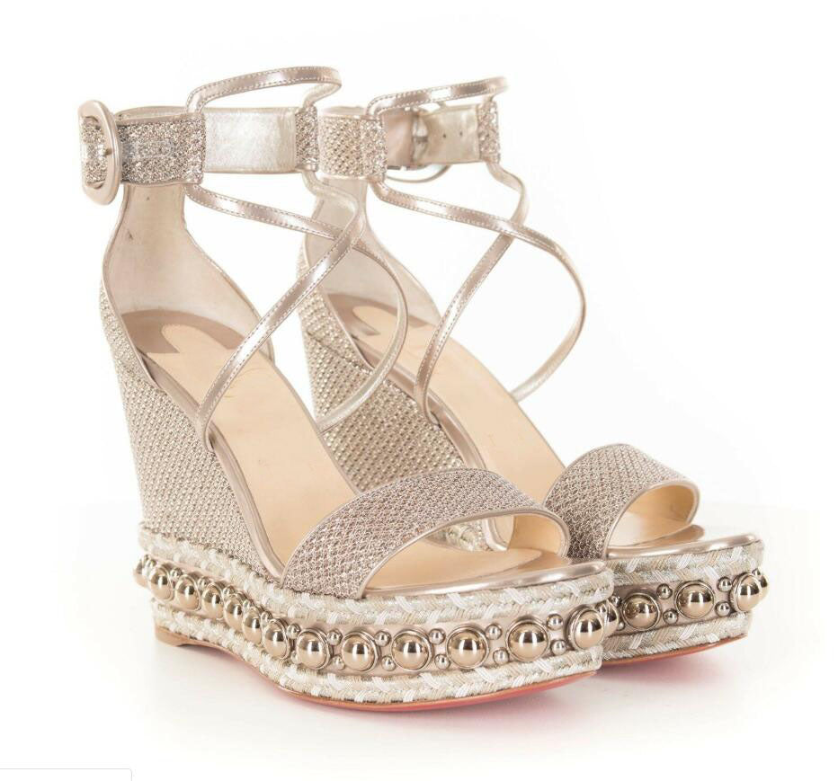 Hot Sale-Red Bottom Shoes For Women&#039;s Colombe Glitter Diams Chocazeppa High Heels Women Gladiator Sandals Party Wedding Dress