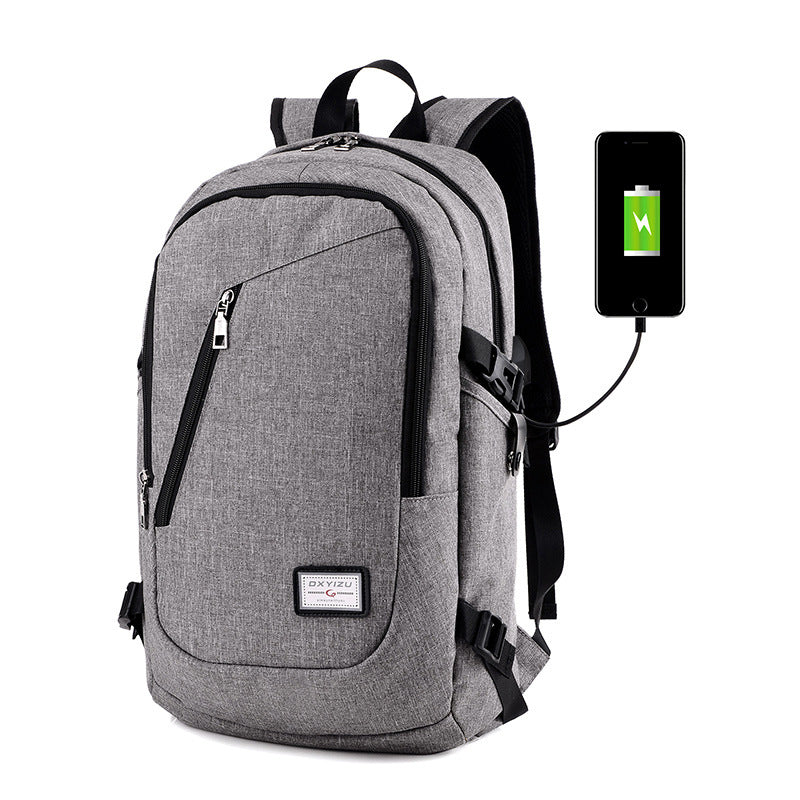 Black gray blue computer backpack men fashion travel usb charging backpack large capacity outdoor notebook student schoolbag