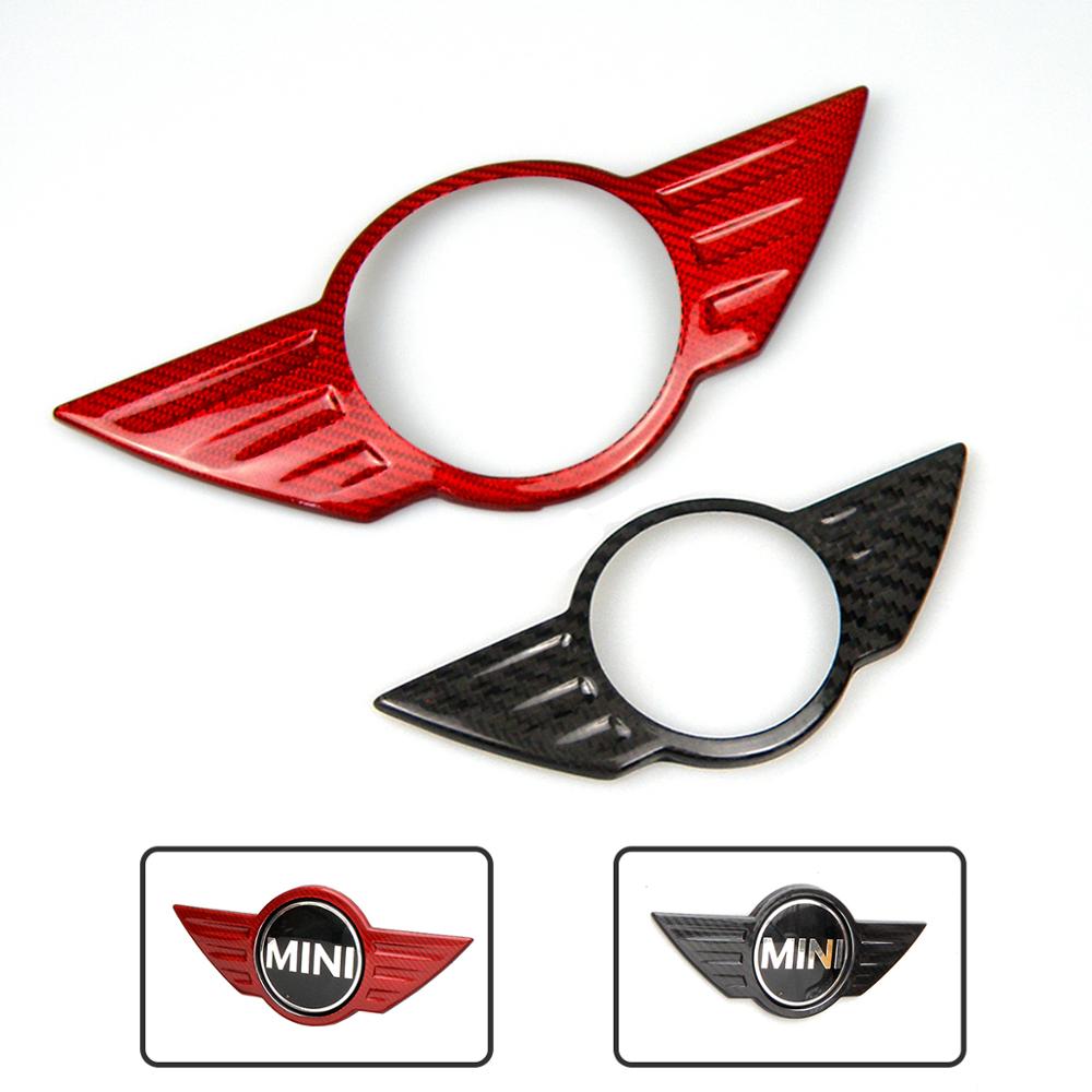 Kipalm Real Carbon Fiber Badge Logo Emblem Decal Cover Sticker For Mini Cooper R55 R56 R57 R58 R59 R60 R61 F54 F55 F56