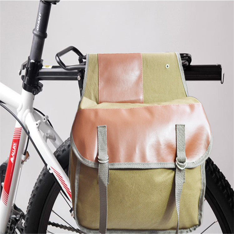35-40 L black canvas material outdoor riding weight bag mountain bike back bag motorcycle bike equipment