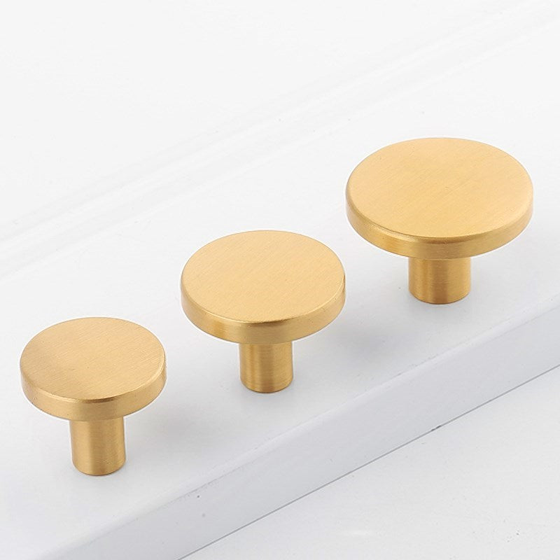 Solid Brass Cabinet Knobs Handles Furniture Dresser Kitchen Cupboard Drawer knob Pulls gold furniture hardware