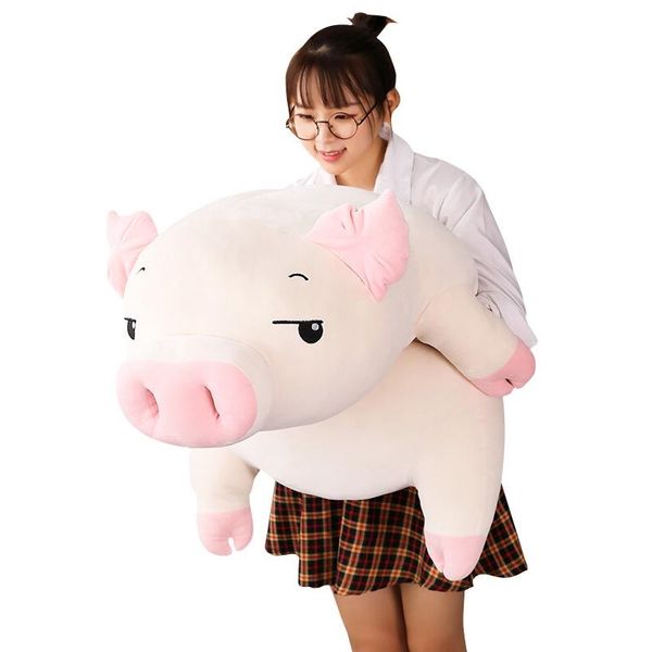 cartoon kawaii pig plush toy doll big stufefed fat pink pigs dolls sleeping pillow for children girls gift 43inch 110cm DY50445 s s