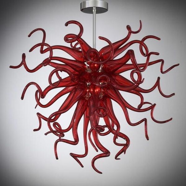 Pendant Lamps 100% Mouth Blown Murano Glass Chandeliers Art Bedroom Red Small Indoor Lighting Italian Furniture