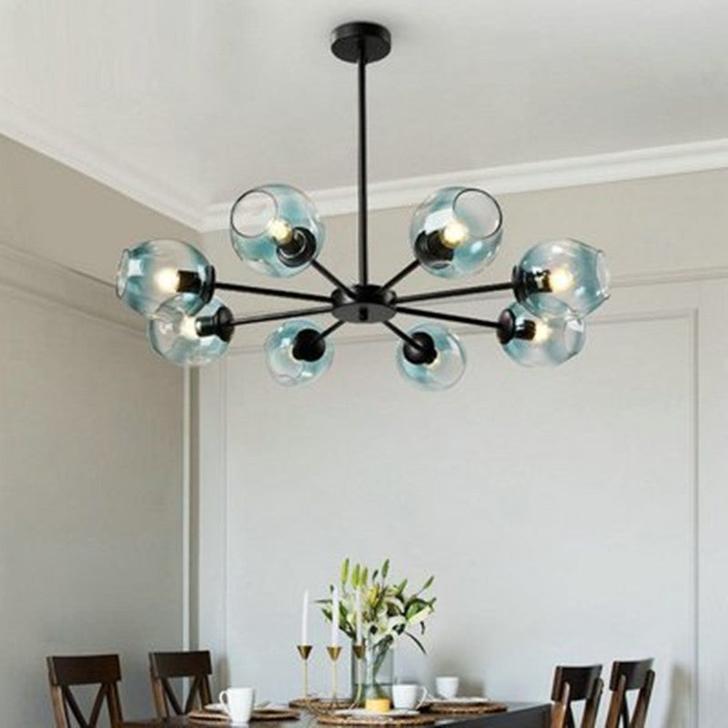 Glass Bubble Vintage Ceiling Chandelier Lamp Living room Bedroom Restaurant molecule Chandelier Loft Industrial plexiglass lamp