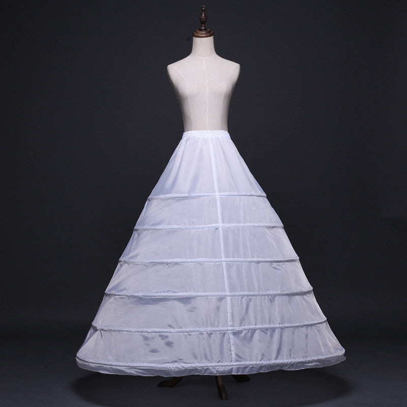 Spring Summer 6 Hoops White Slip Petticoat Women Wedding Petticoats Underskirt Elastic Party Wedding Accessories Crinoline