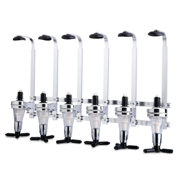 Wall Bracket 6-Station Liquor Dispenser Bar Wine Butler Dispenser Alcohol Bottle Dispenser Drinking Pourer Bar Accessories Tools