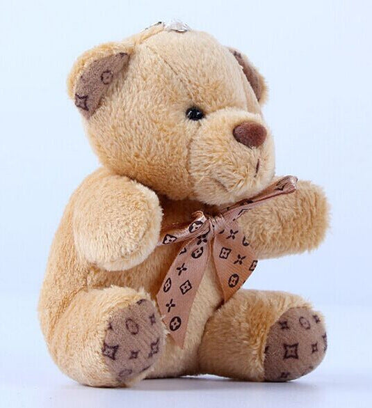 teddy bear stuffed toys plush toy Key chain dolls cloth dolls wedding celebration Street vendors 10 cm high