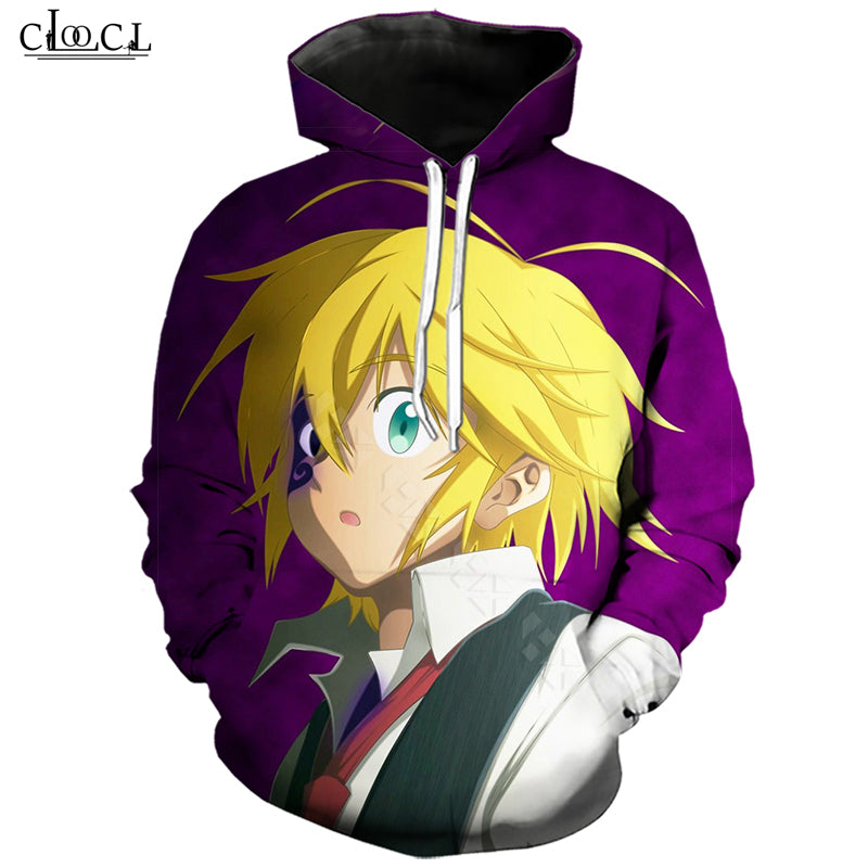 new style anime the seven deadly sins meliodas hoodie men women 3d print streetwear couples hooded pullovers