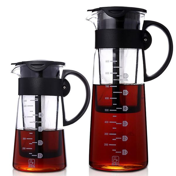 Portable Hot-cold Brew Dual Use Filter Coffee&Tea Pot Espresso Ice Drip Maker Glass Percolators Kitchen Accessories Barista Tool