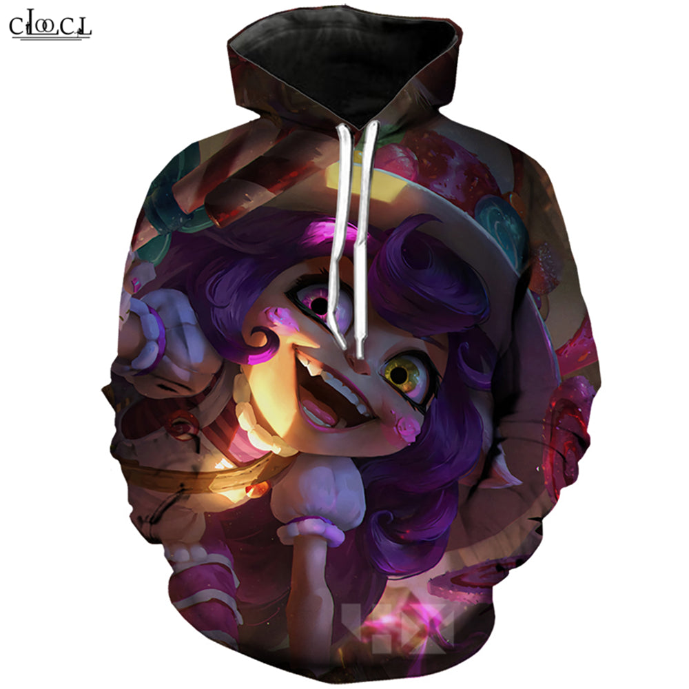 2020 Fashion Game League of Legends Hoodie Men Women 3D Printed Hero Skin Cosmic Enchantress Lulu Hooded Coat Casual Harajuku Pullovers
