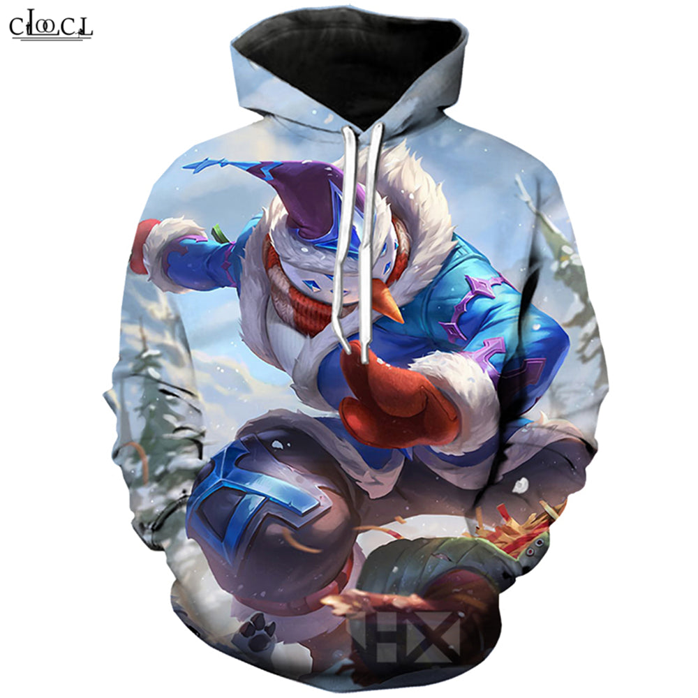 Fashion Game League of Legends Hoodie Men Women 3D Printed Hero Skin Project Fiora Snow Man Yi Hooded Coat Casual Pullovers
