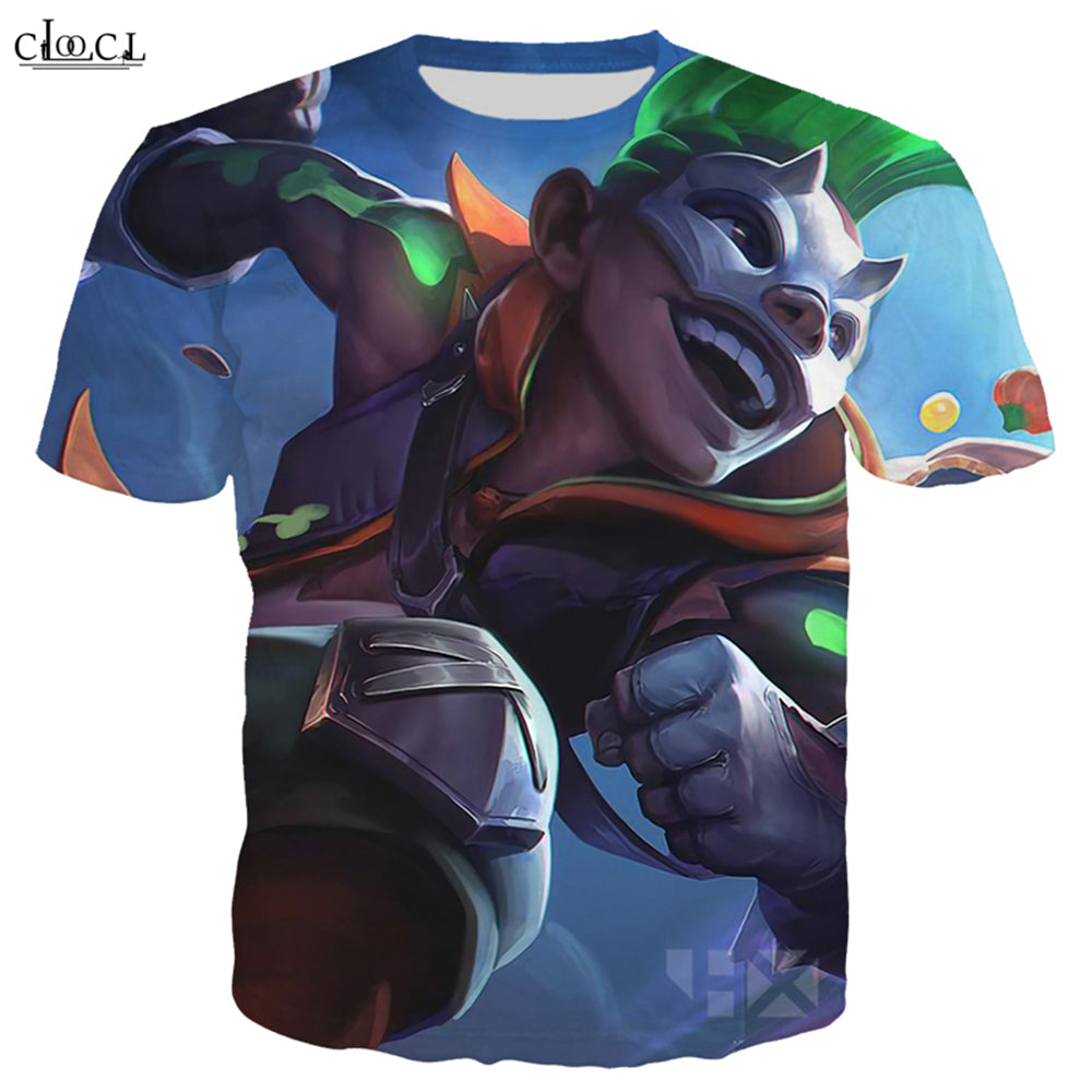 2020 New Style Game League of Legends T Shirt Men Women 3D Print Trick or Treat Ekko Yasuo Zed Hero Skin Short Sleeve Fashion Tops