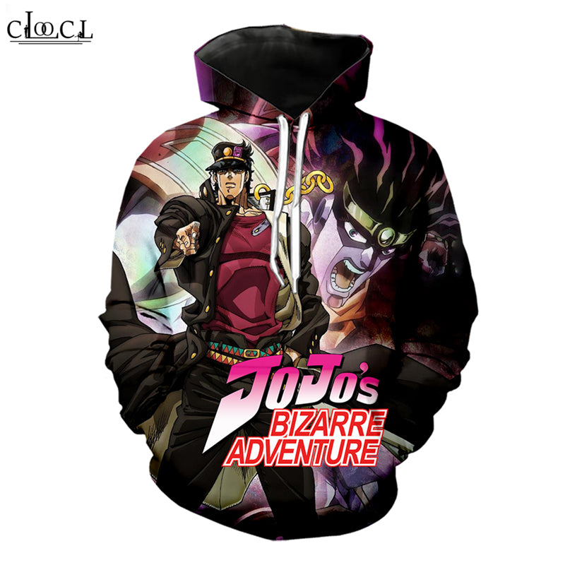 Anime JoJo&#039;s Bizarre Adventure Hoodie Women Men 3D Print Casual Long Sleeve Hooded Sweatshirt Streetwear Couples Coat
