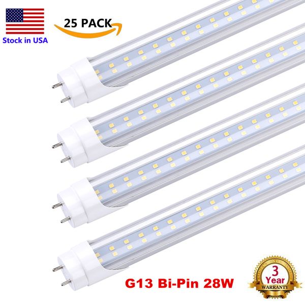 T8 4FT LED Light Bulbs, T12 4 Foot LED Tubes Replacement for Fluorescent Fixtures, Clear, Dual Ended Power, Bypass Ballast, Garage Warehouse