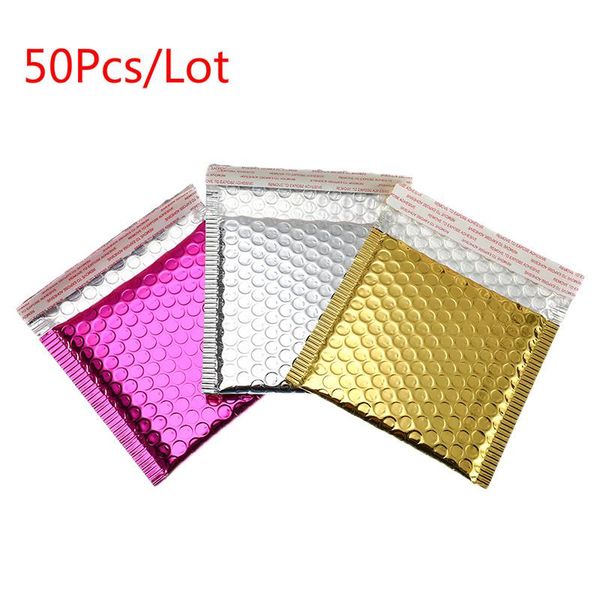 50 PCS-Lot Mailers Gold Paper Bubble Envelopes Bags Mailers Padded Shipping Envelope With Bubble Mailing Bag